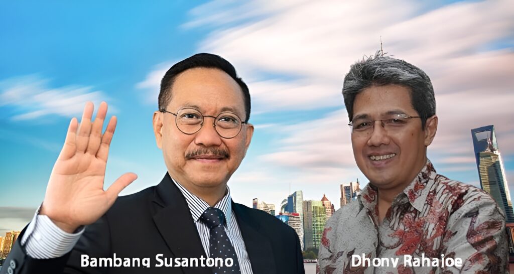Foto: Kepala Otorita Ibu Kota Nusantara (IKN) Bambang Susantono bersama wakilnya, Dhony Rahajoe.