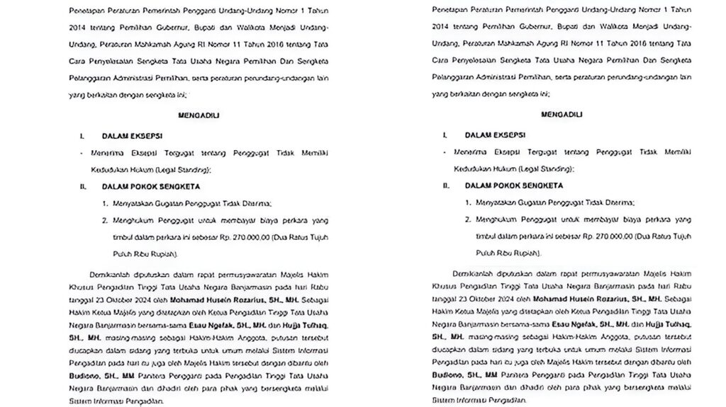 Foto: PTUN jatuhkan putusan sengketa pemilihan yang diajukan oleh pasangan calon bupati dan wakil bupati Kutai Kartanegara (Kukar), Dendi-Alif.