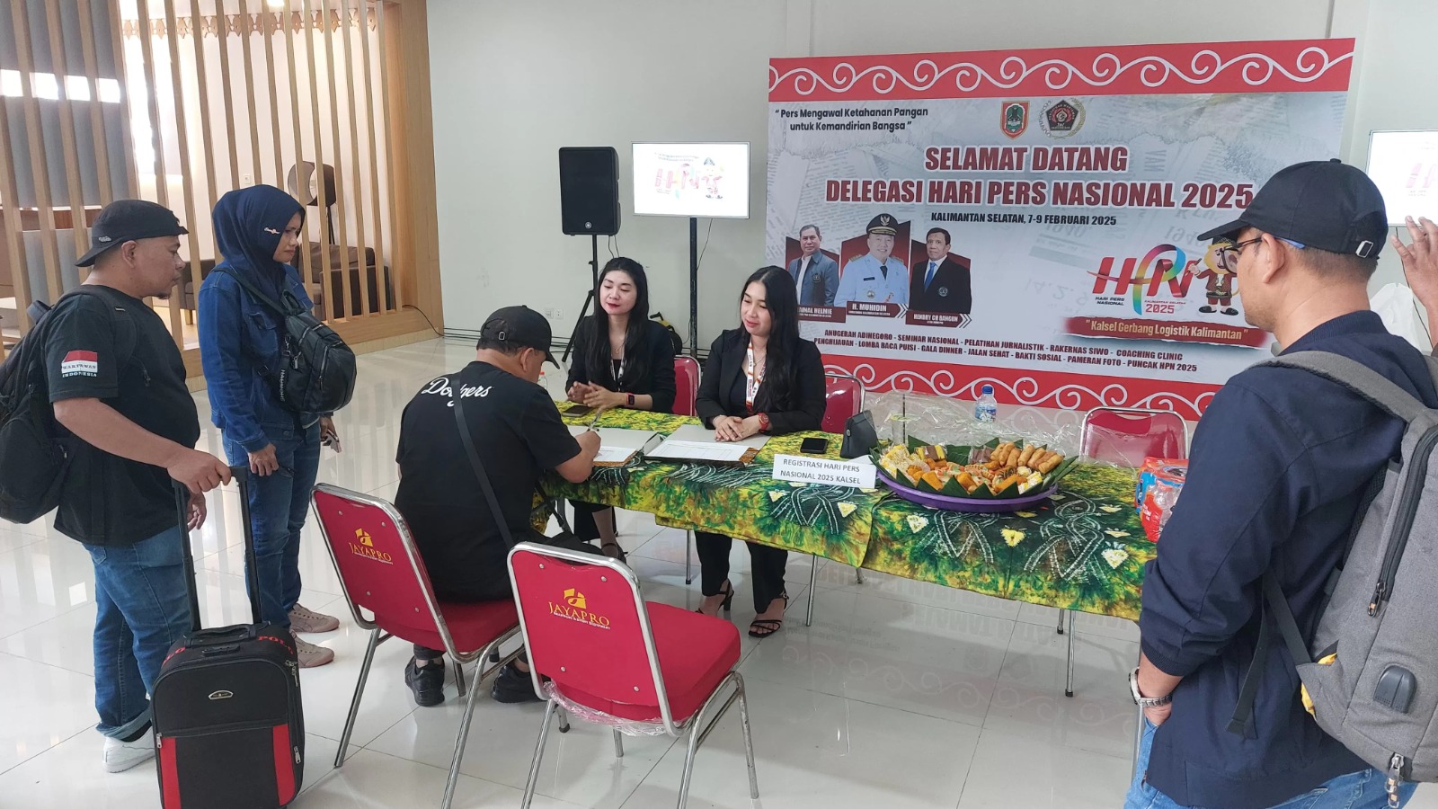 Foto: Para kontingen PWI saat melakukan registrasi di Kota Banjarmasin.