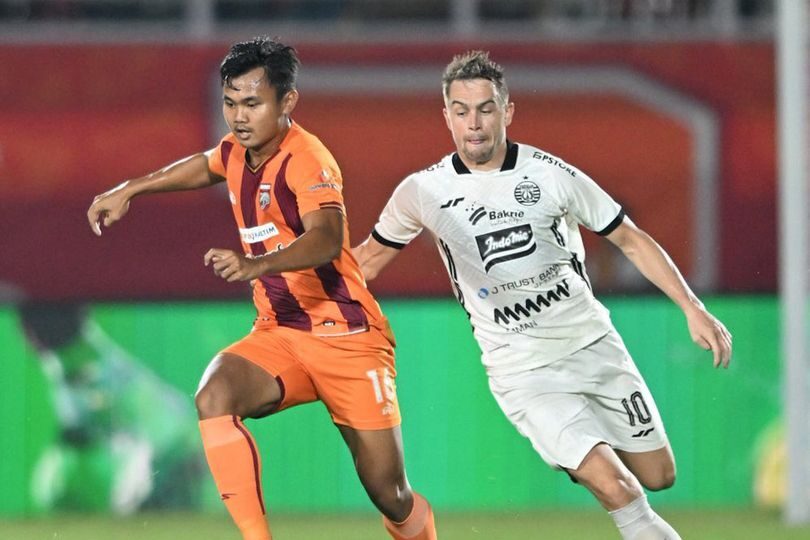 Foto: Pertandingan Borneo FC vs Persija Jakarta pada Liga 1 yang digelar di Stadion Segiri, Samarinda.